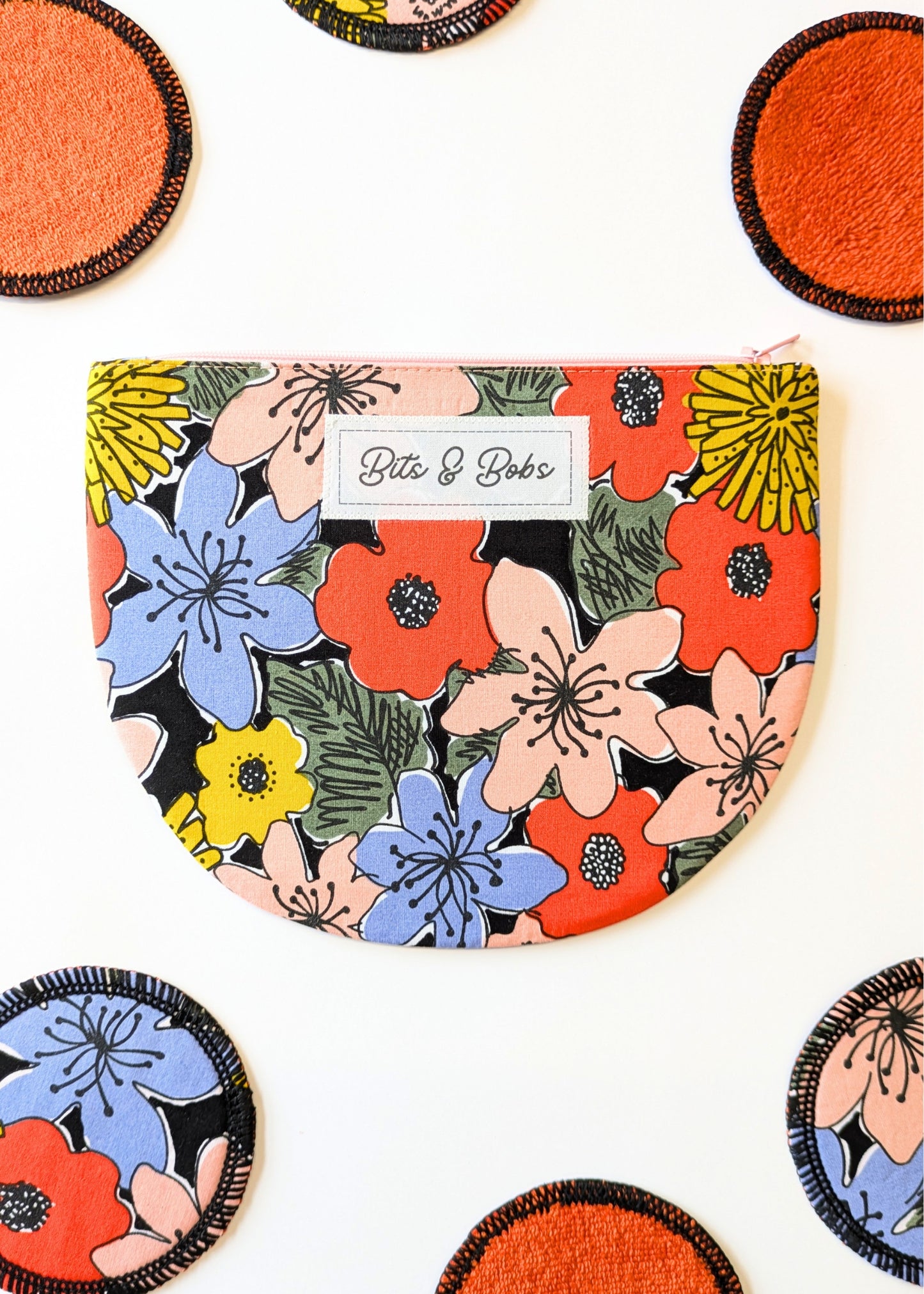 Retro Bloom Print Reusable Cotton Face Pads-pinclothing.co.uk-pinclothing.co.uk