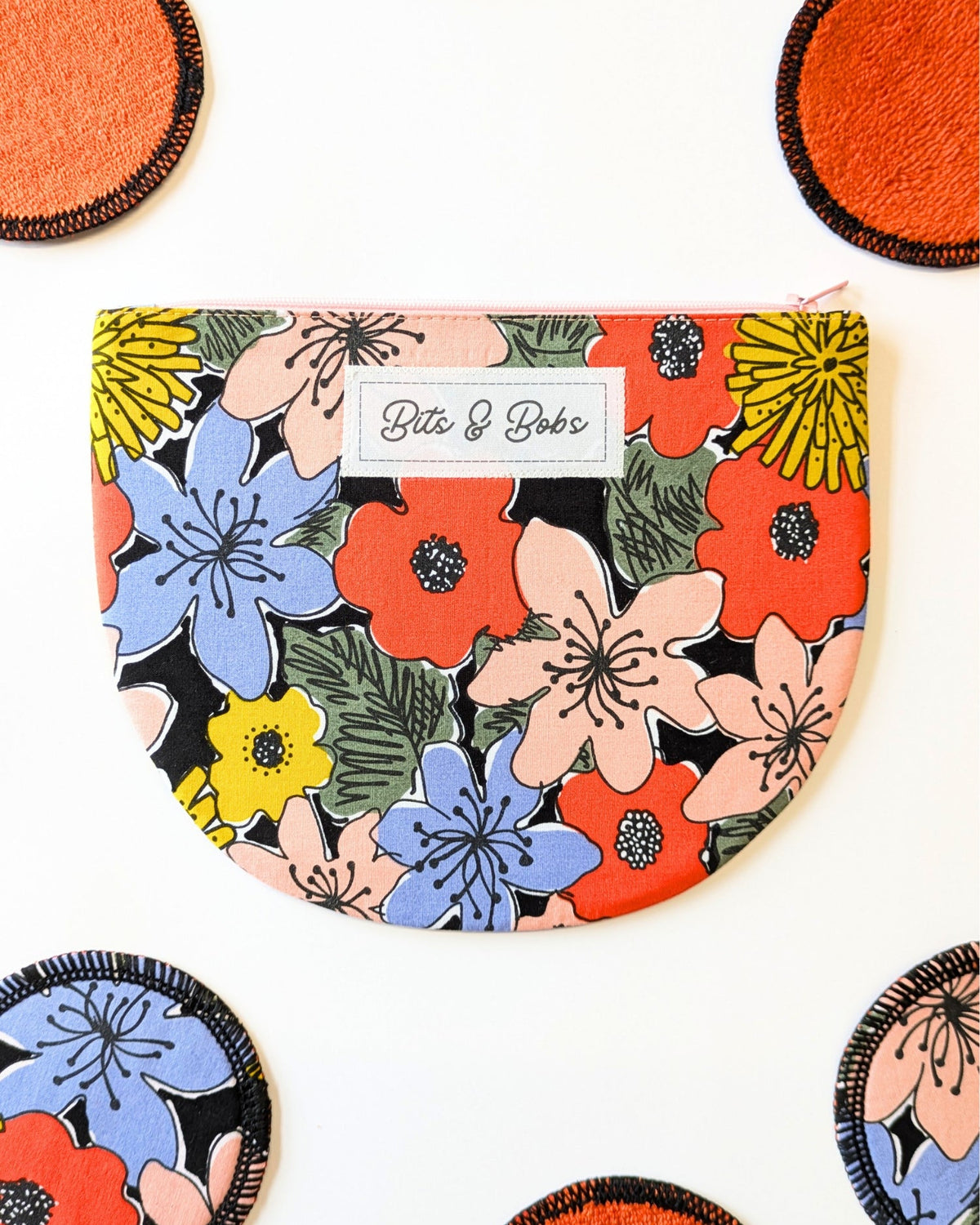 Retro Bloom Print Reusable Cotton Face Pads-pinclothing.co.uk-pinclothing.co.uk