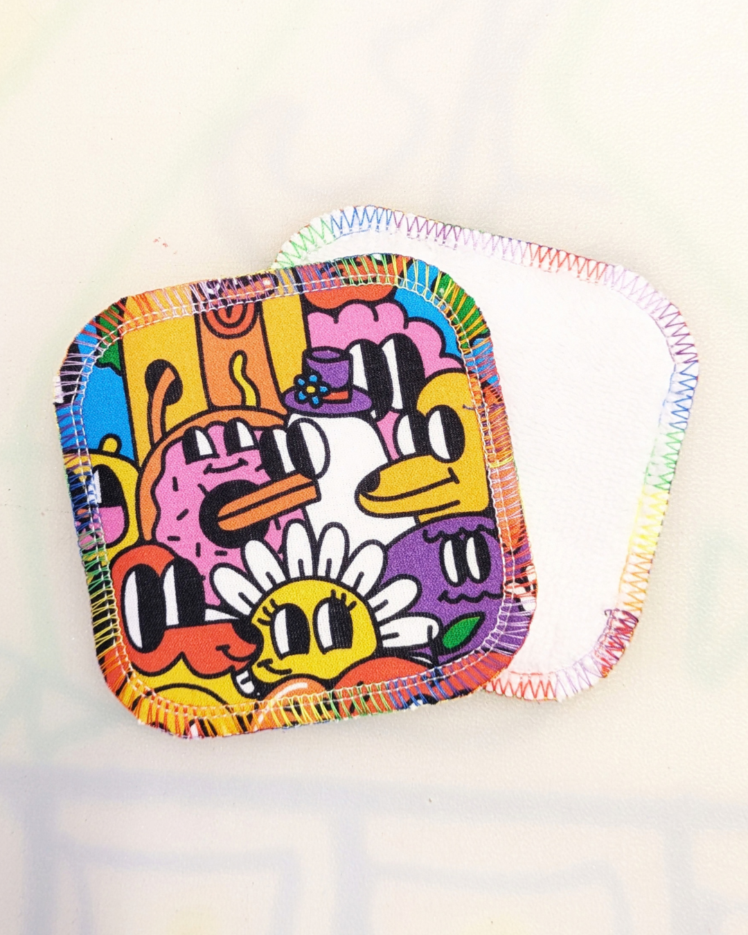 Cartoon Soft Reusable Cotton Face Pad SUPER SECONDS (OVERSTOCK)