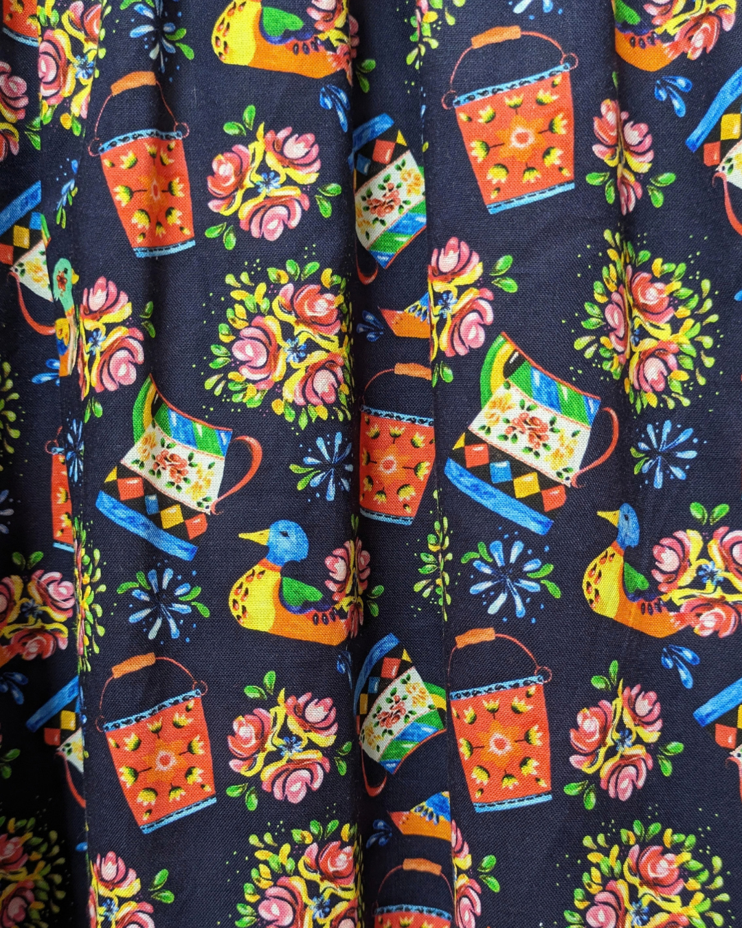 Bohemian Waters Navy Floral Pocket Skirt Size 8 - 10-pinclothing.co.uk-pinclothing.co.uk