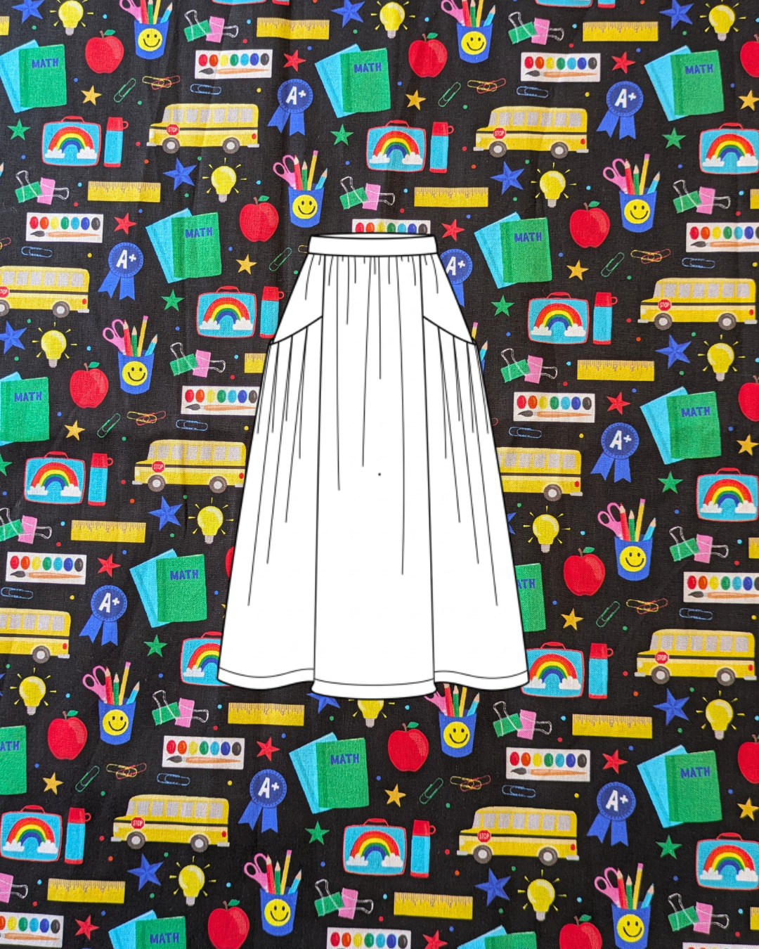 Back To School Printed Cotton-pinclothing.co.uk-pinclothing.co.uk