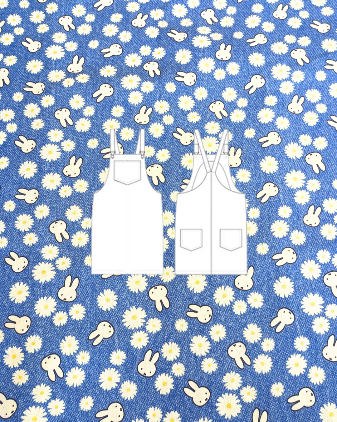 Miffy Denim Daisy Printed Cotton-pinclothing.co.uk-pinclothing.co.uk