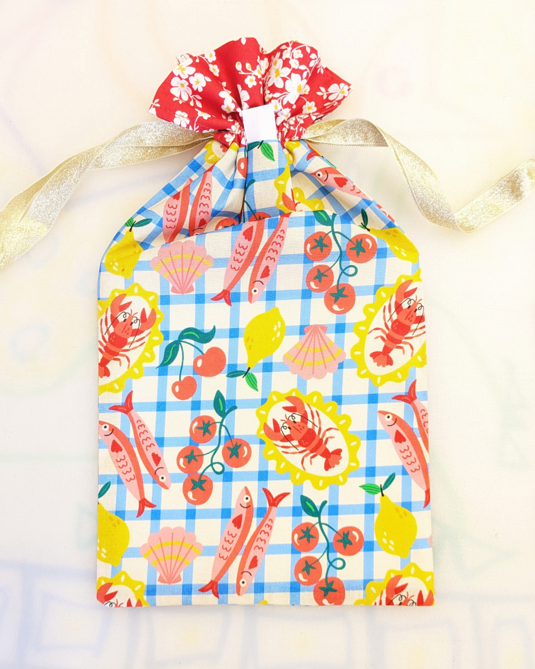 Seafood Drawstring Gift Bag SUPER SECONDS (MD)