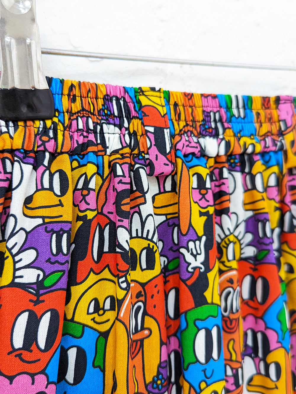Cartoon Capers Print High Waisted Skirt SUPER SECONDS SALE (OS)-Pin Clothing-pinclothing.co.uk