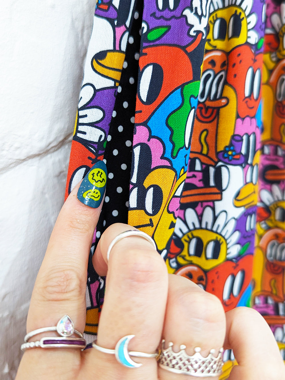 Cartoon Capers Print High Waisted Skirt SUPER SECONDS SALE (OS)-Pin Clothing-pinclothing.co.uk