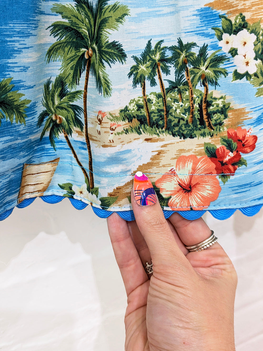 Hawaiian Print Wide Leg Shorts SUPER SECONDS SALE (OS)-Pin Clothing-pinclothing.co.uk