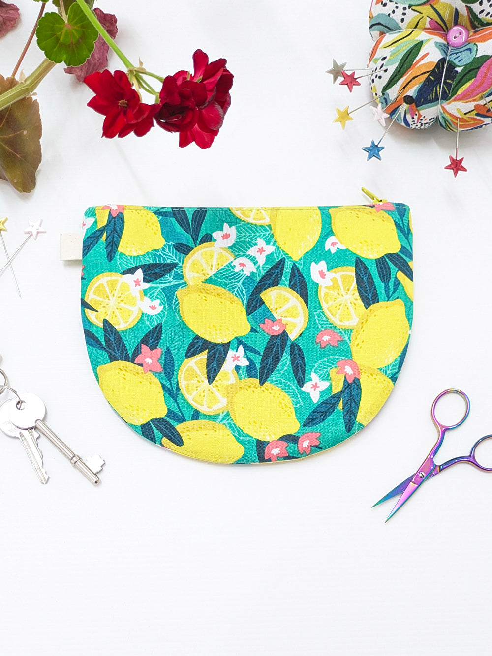 Lemons Zippered Pouch SUPER SECONDS SALE (OS) (Copy)-Pin Clothing-pinclothing.co.uk