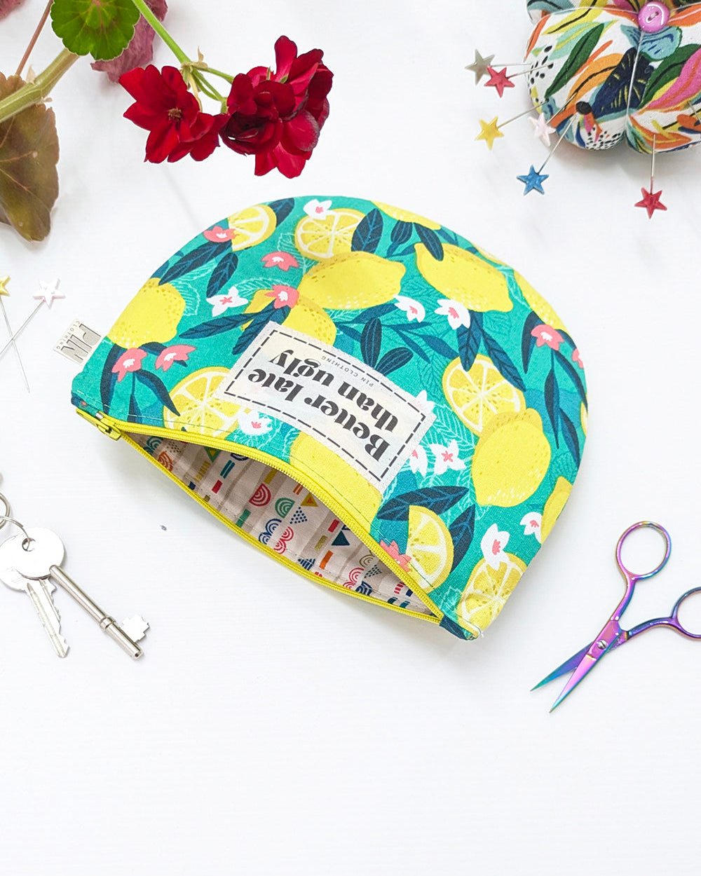 Lemons Zippered Pouch SUPER SECONDS SALE (OS) (Copy)-Pin Clothing-pinclothing.co.uk