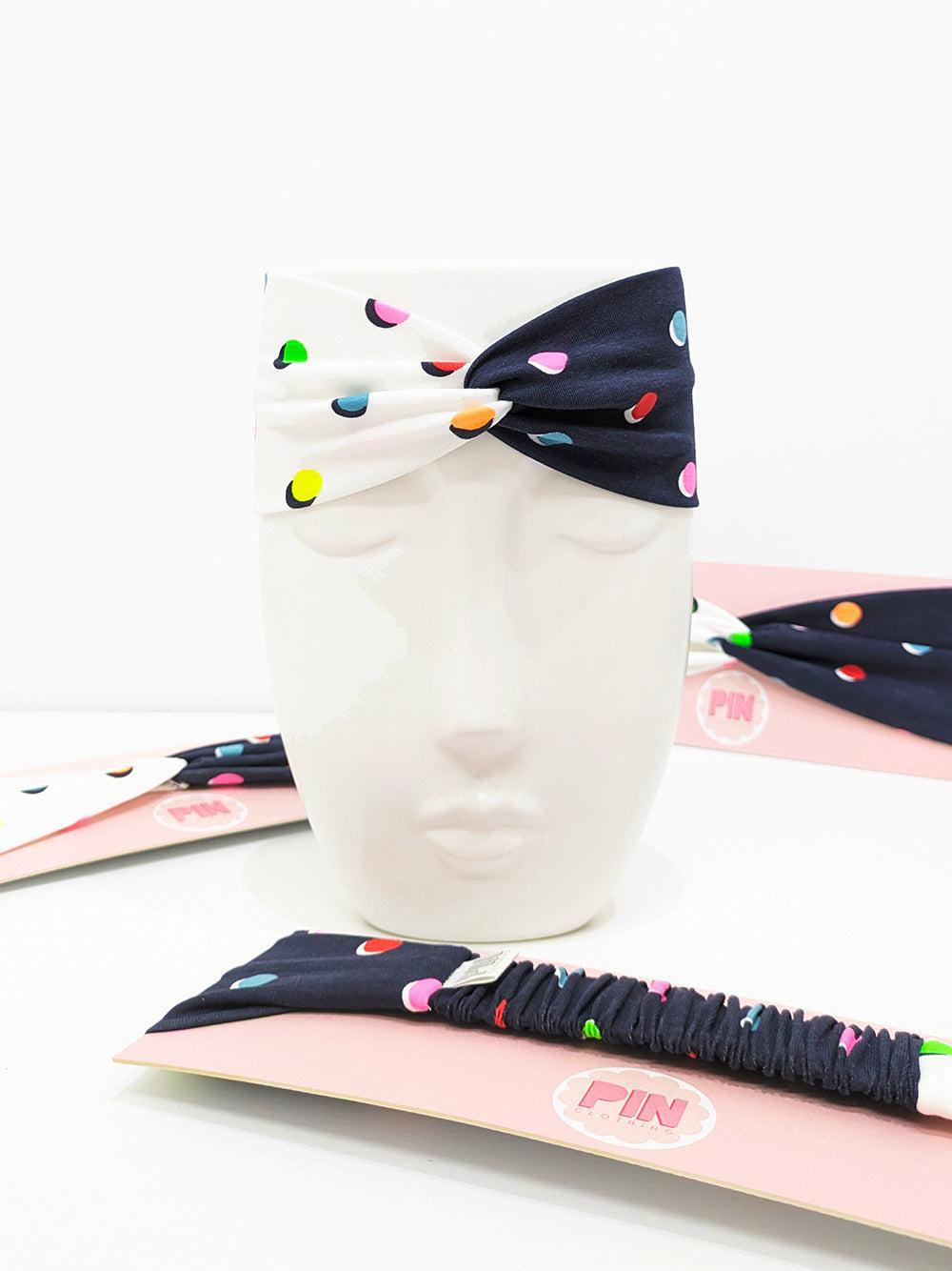 Neon Polka Dot Twist Headband-Pin Clothing-pinclothing.co.uk