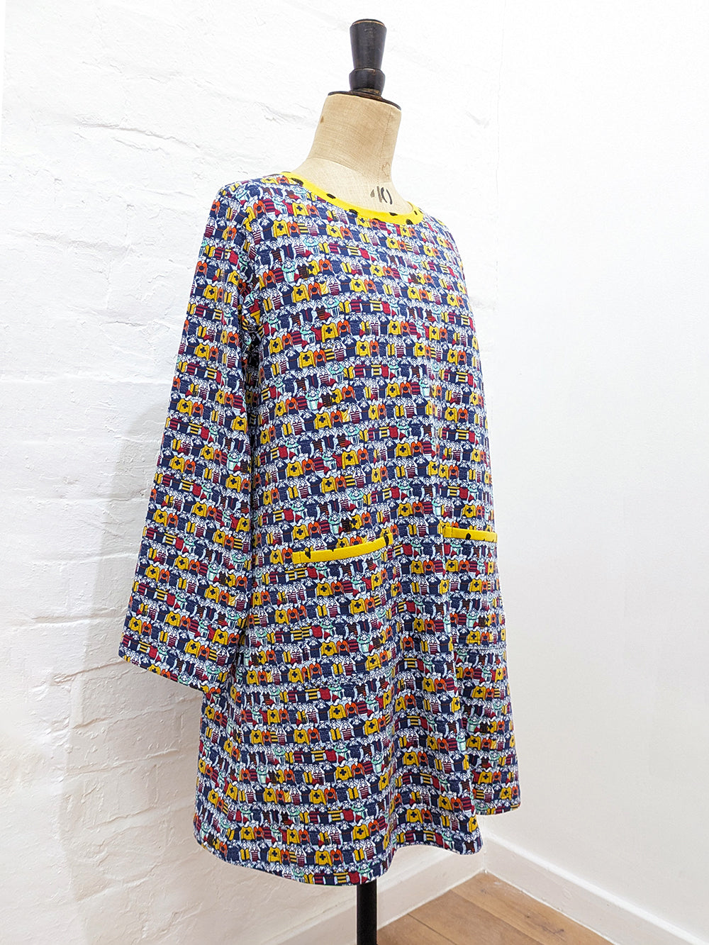 Oh Hello Sweatshirt Shift Dress SUPER SECONDS SALE (OS)-Pin Clothing-pinclothing.co.uk