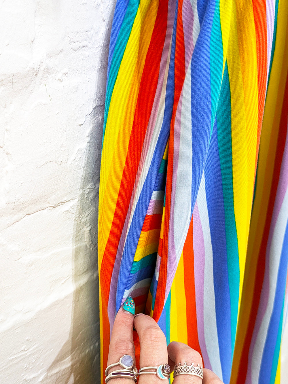 Rainbow Stripe Smock Dress-Pin Clothing-pinclothing.co.uk
