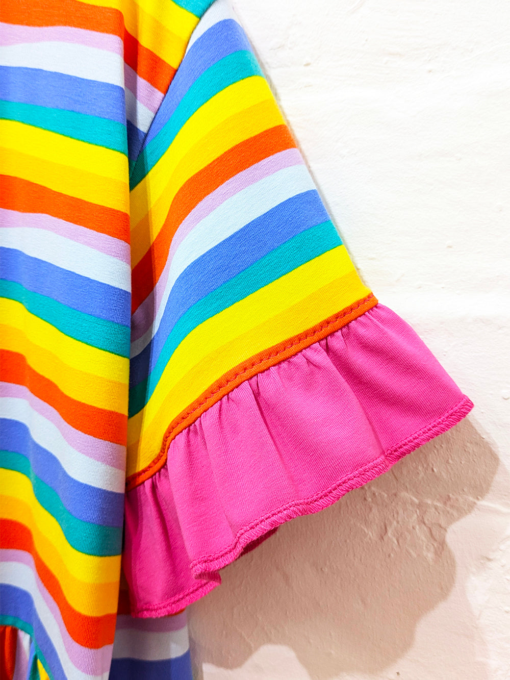 Rainbow Stripe Smock Dress-Pin Clothing-pinclothing.co.uk