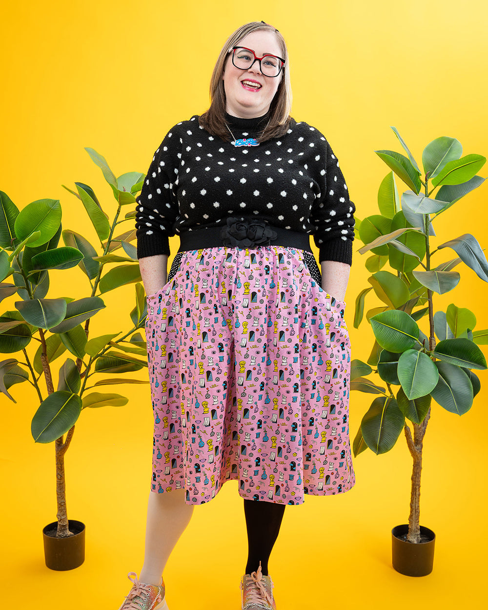 The Museum Of Whimsy Pocket Skirt-pinclothing.co.uk-pinclothing.co.uk