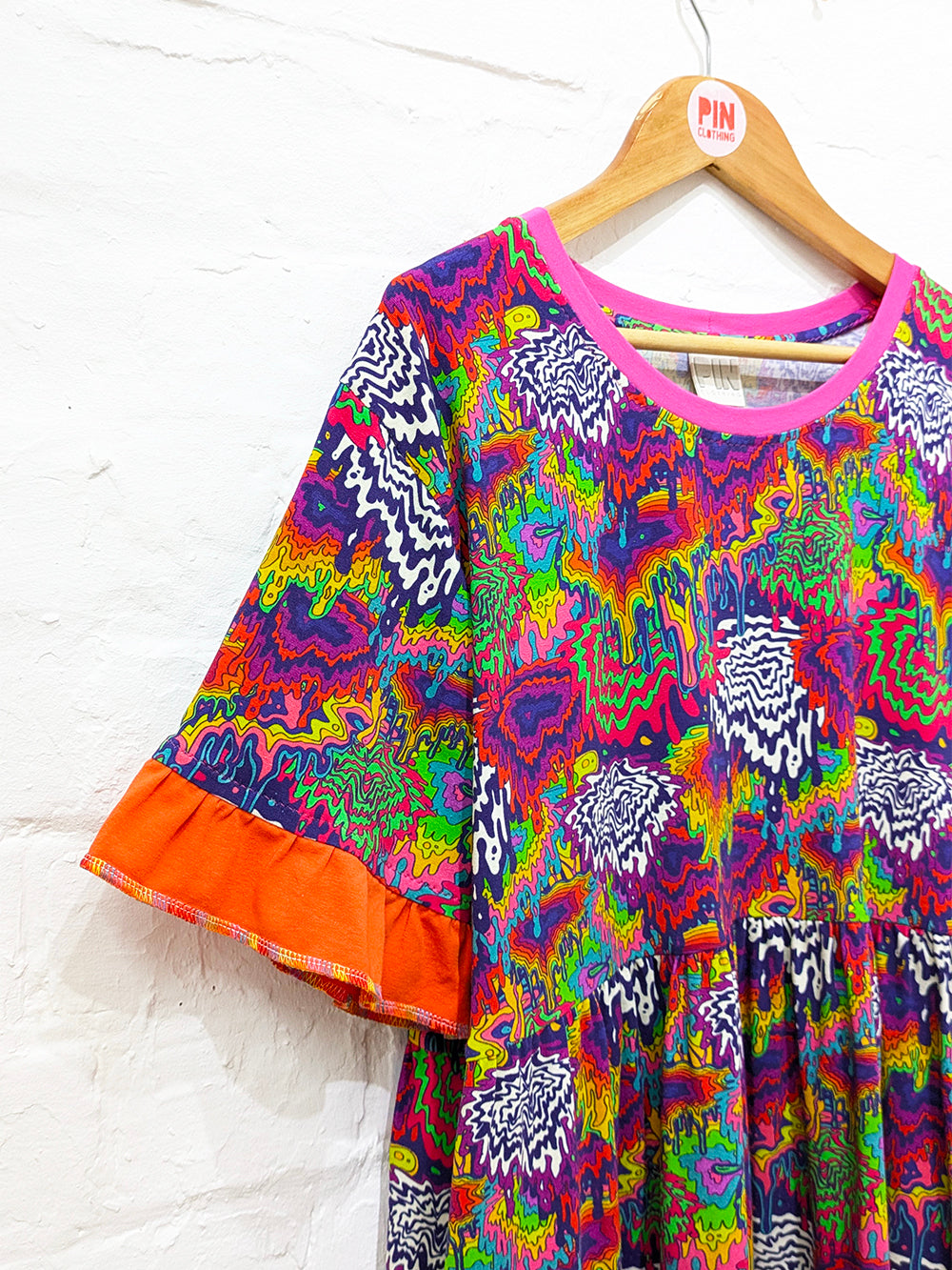 Flash Sale Trippy Rainbow Drip Smock Dress-Pin Clothing-pinclothing.co.uk