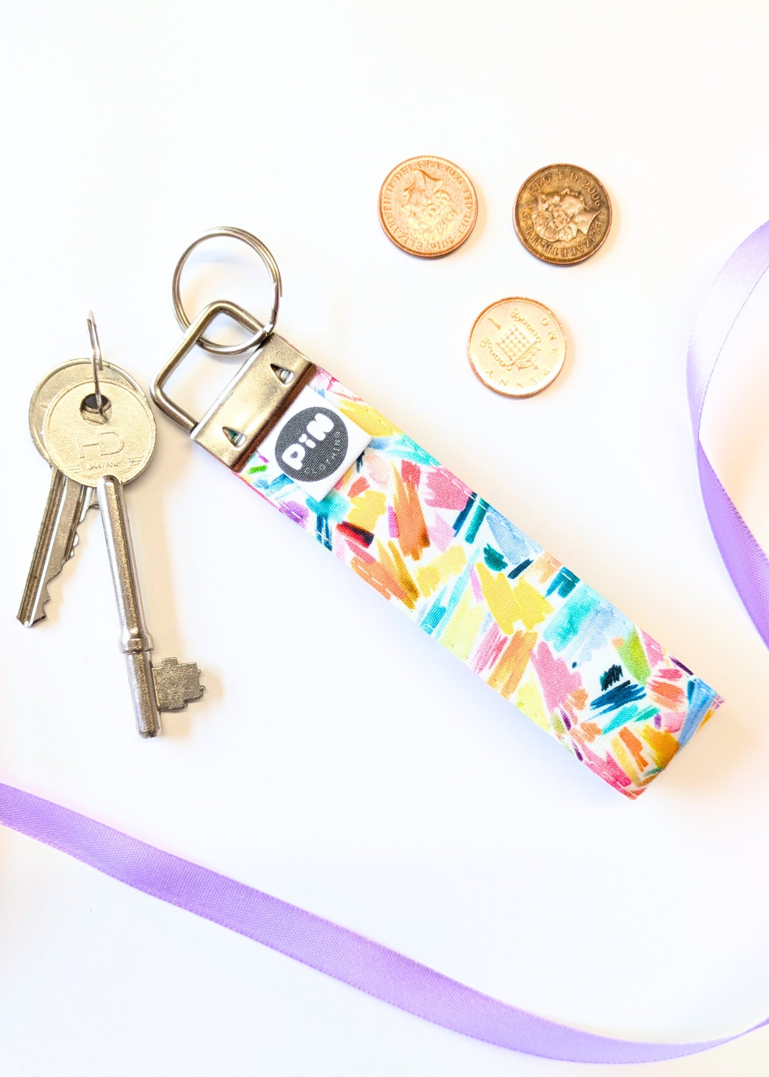 Confetti Splash Wristlet Keyring-pinclothing.co.uk-pinclothing.co.uk