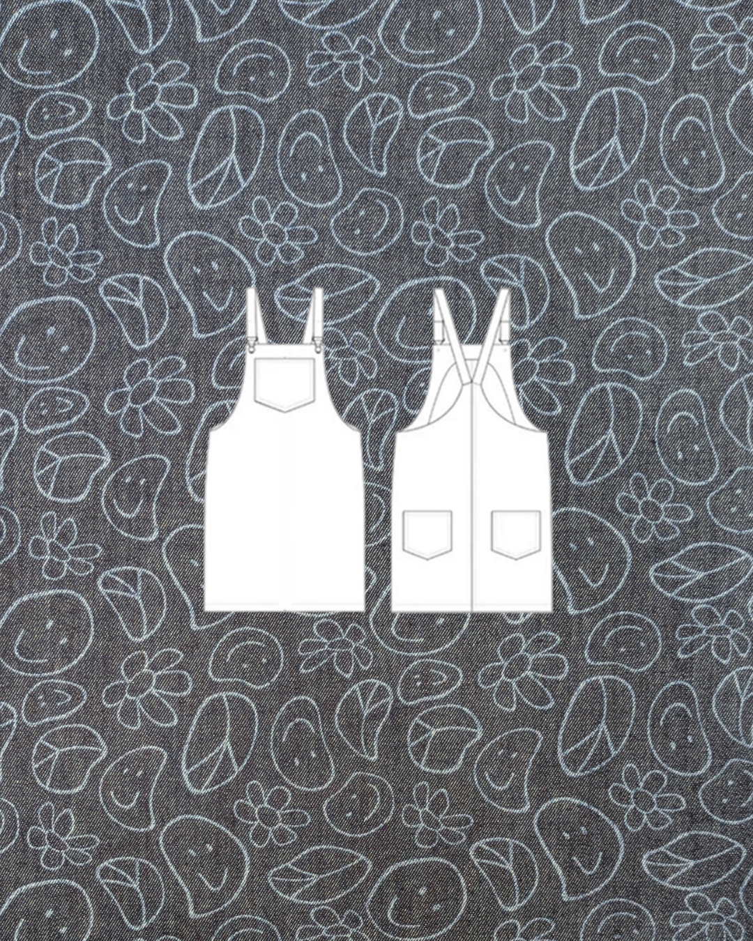 Smiley Faces Indigo Denim-pinclothing.co.uk-pinclothing.co.uk
