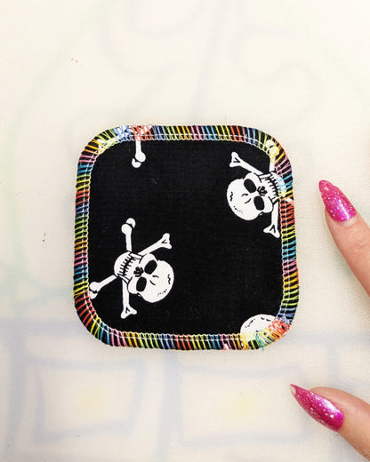 Skull Soft Reusable Cotton Face Pad SUPER SECONDS (OS)