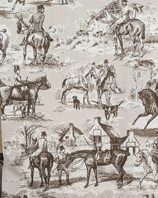 Pastoral Horses Printed Cotton