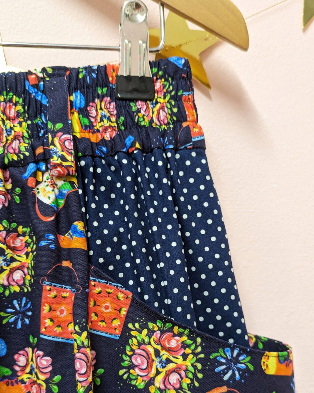 Bohemian Waters Navy Floral Pocket Skirt Size 8 - 10-pinclothing.co.uk-pinclothing.co.uk