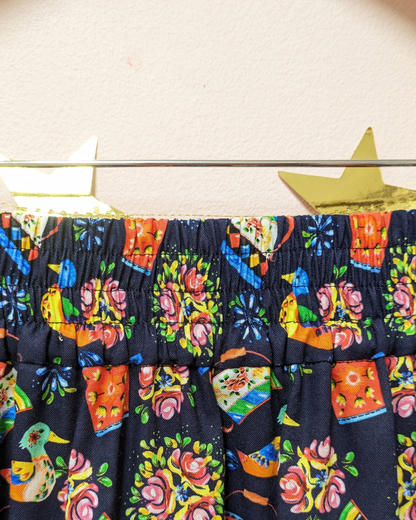Bohemian Waters Navy Floral Pocket Skirt Size 8 - 10-pinclothing.co.uk-pinclothing.co.uk