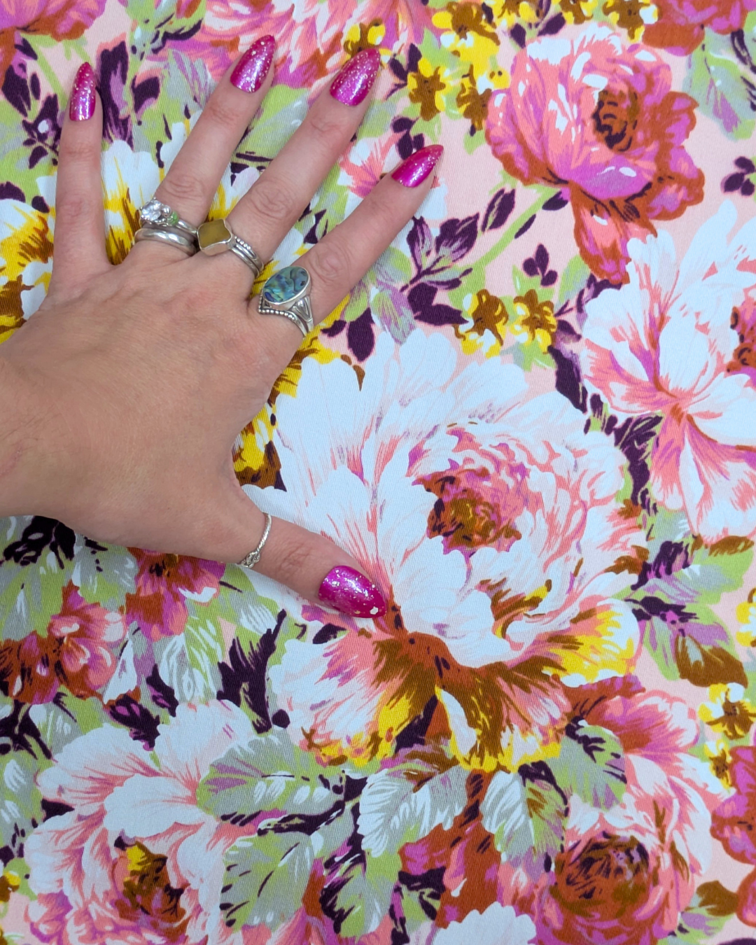 Pastel Floral Printed Cotton