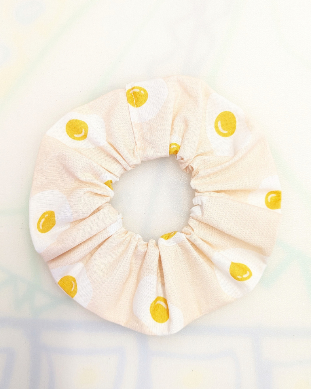 Egg Print Cotton Scrunchie SUPER SECONDS (OS)-pinclothing.co.uk-pinclothing.co.uk