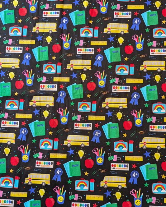 Back To School Printed Cotton-pinclothing.co.uk-pinclothing.co.uk