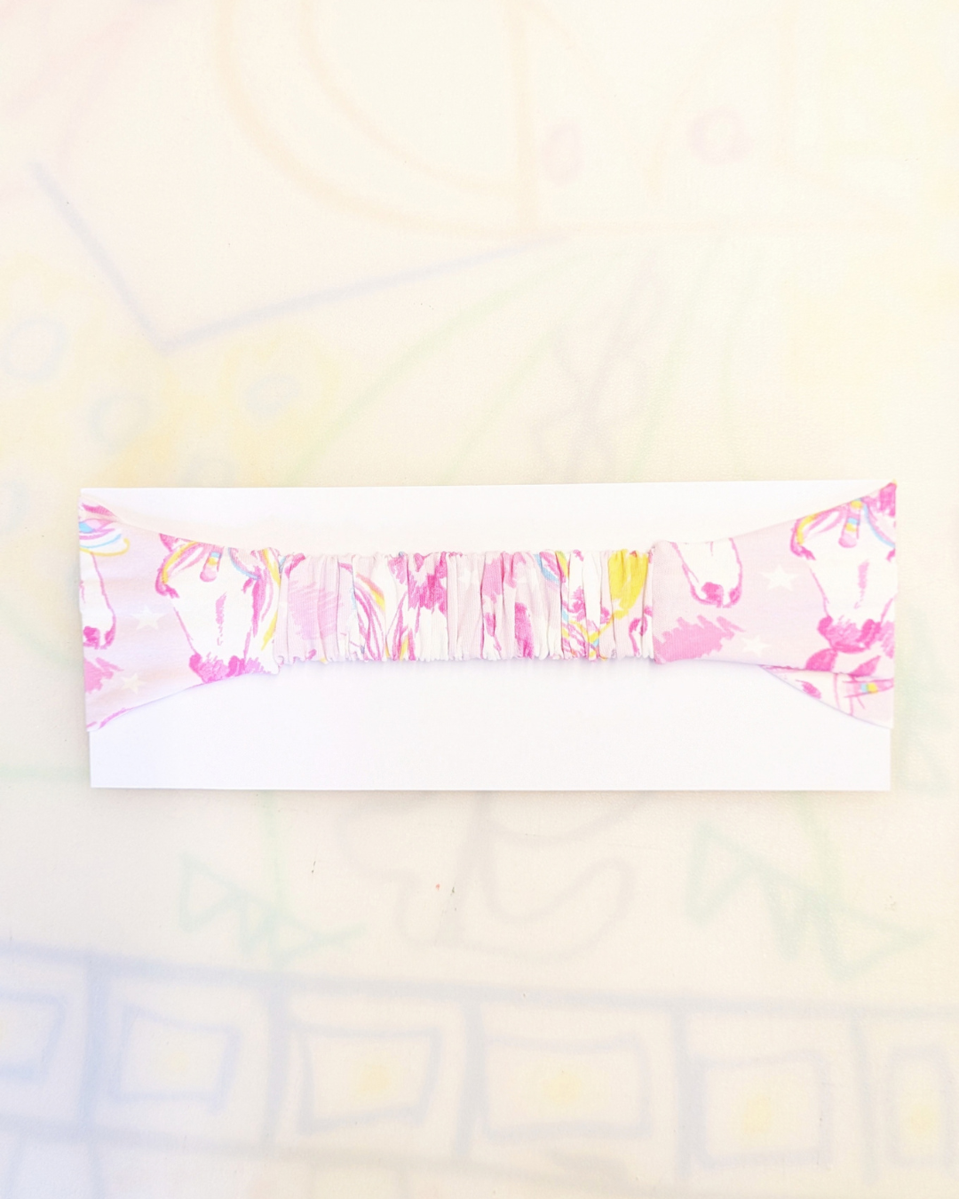 Pink Unicorn Stretch Twist Headband SUPER SECONDS (OOAK)