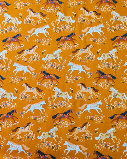 Desert Moon Wild Horses Printed Cotton-pinclothing.co.uk-pinclothing.co.uk