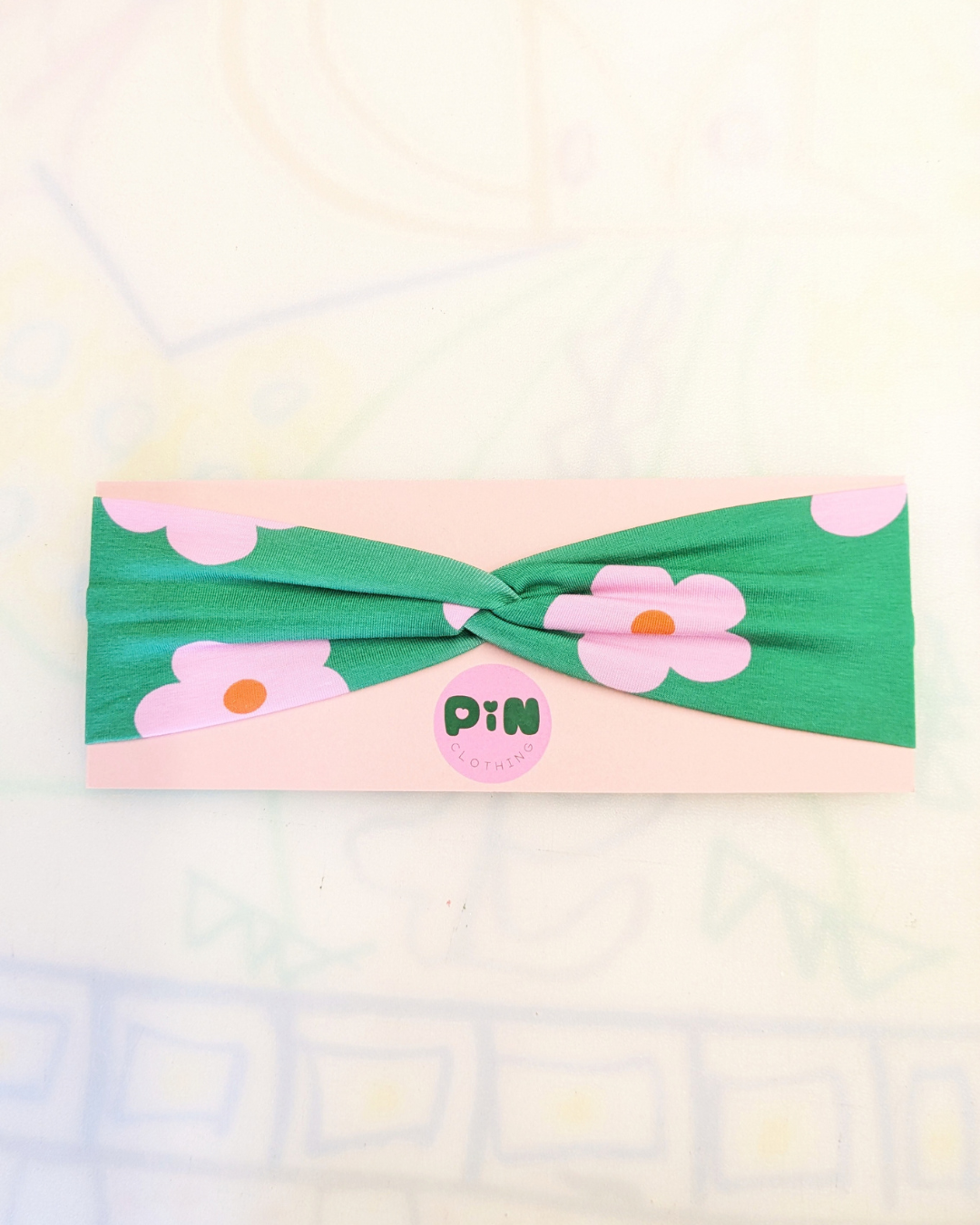 Retro Meadow Stretch Twist Headband SUPER SECONDS (OOAK)