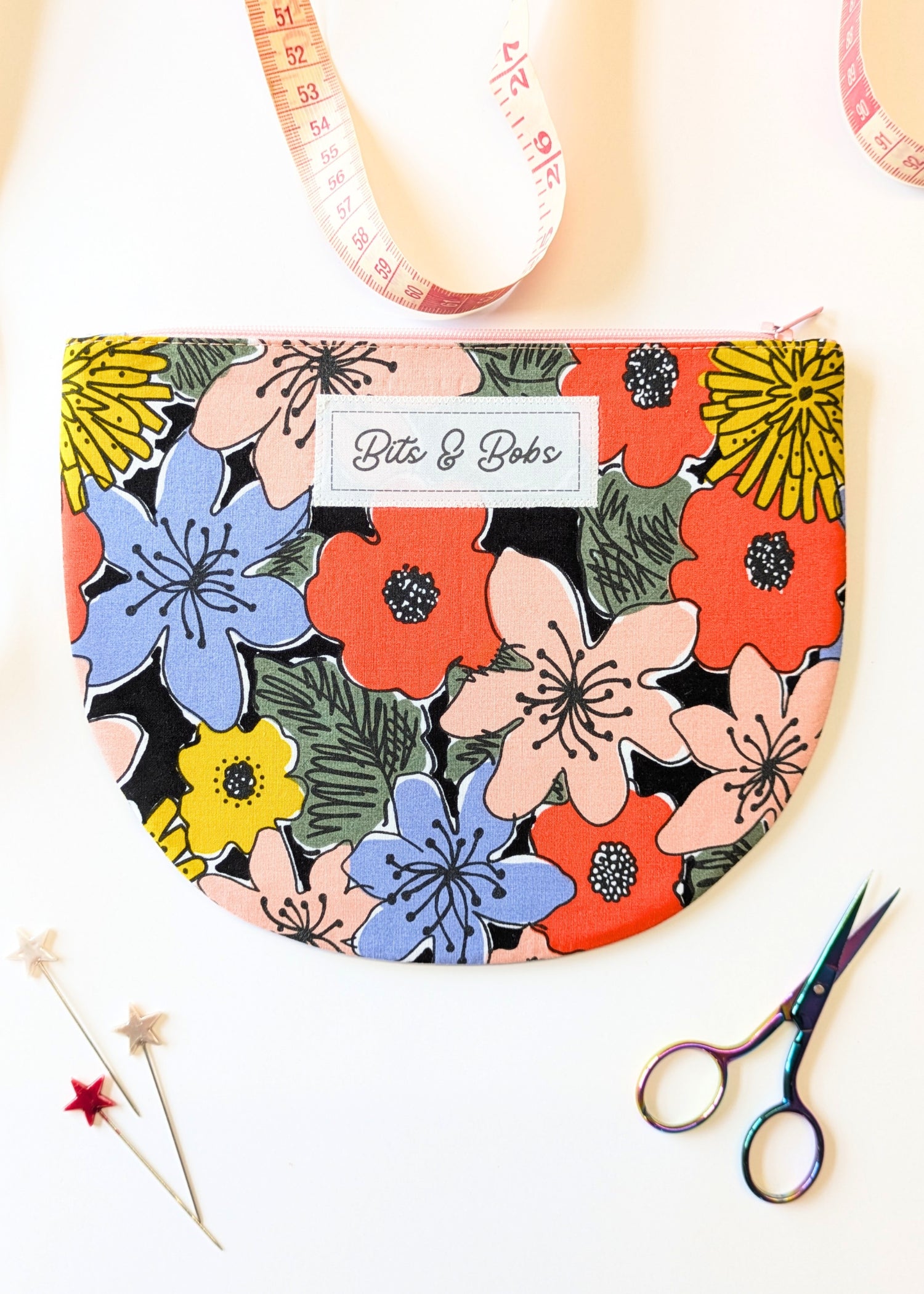 Retro Bloom 'Bits & Bobs' Purse Large-pinclothing.co.uk-pinclothing.co.uk