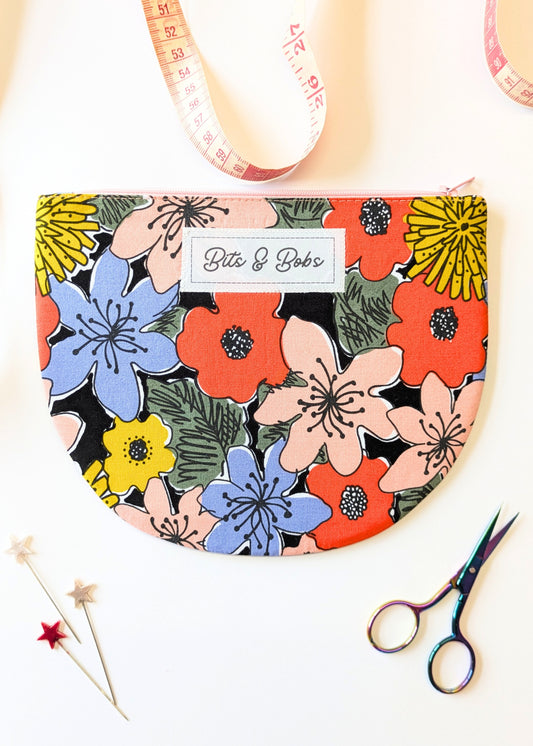 Retro Bloom 'Bits & Bobs' Purse Large-pinclothing.co.uk-pinclothing.co.uk