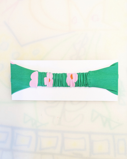 Retro Meadow Stretch Twist Headband SUPER SECONDS (OOAK)