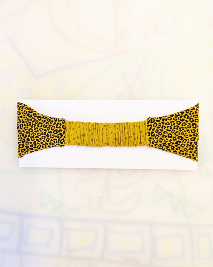 Mustard Leopard Stretch Twist Headband SUPER SECONDS (OOAK)