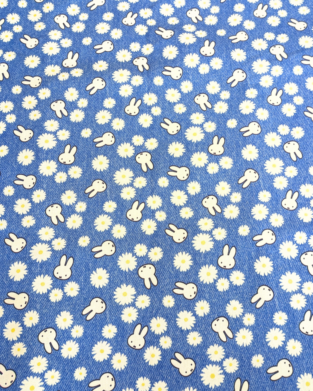 Miffy Denim Daisy Printed Cotton-pinclothing.co.uk-pinclothing.co.uk