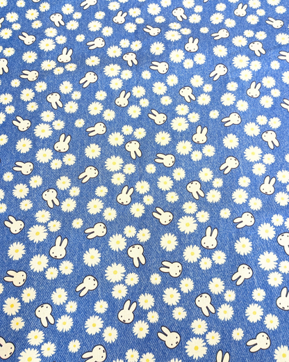Miffy Denim Daisy Printed Cotton-pinclothing.co.uk-pinclothing.co.uk