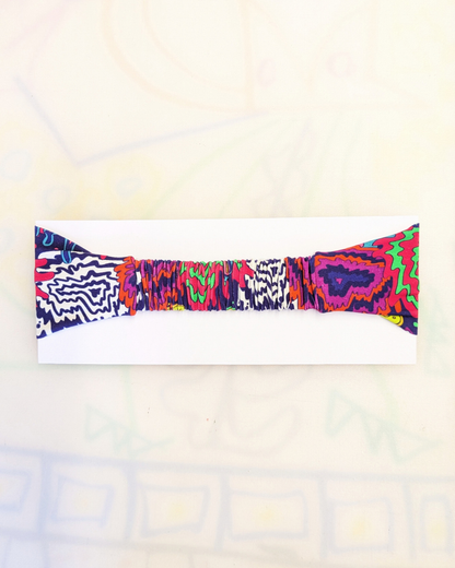 Trippy Rainbow Drip Stretch Twist Headband SUPER SECONDS (OOAK)