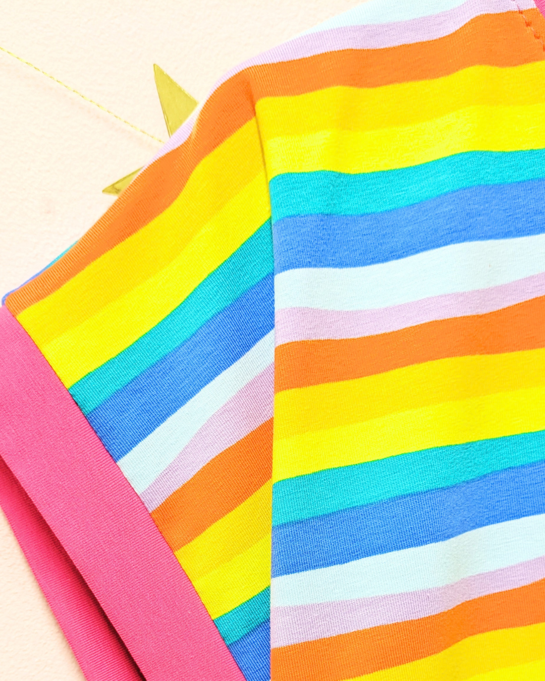 Wavy Rainbow Stripe Boxy Top-pinclothing.co.uk-pinclothing.co.uk
