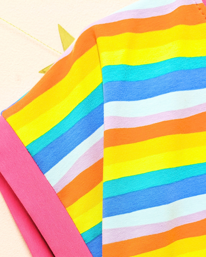 Wavy Rainbow Stripe Boxy Top-pinclothing.co.uk-pinclothing.co.uk