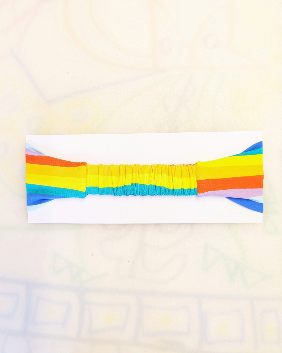 Rainbow Stripe Stretch Twist Headband SUPER SECONDS (OOAK)
