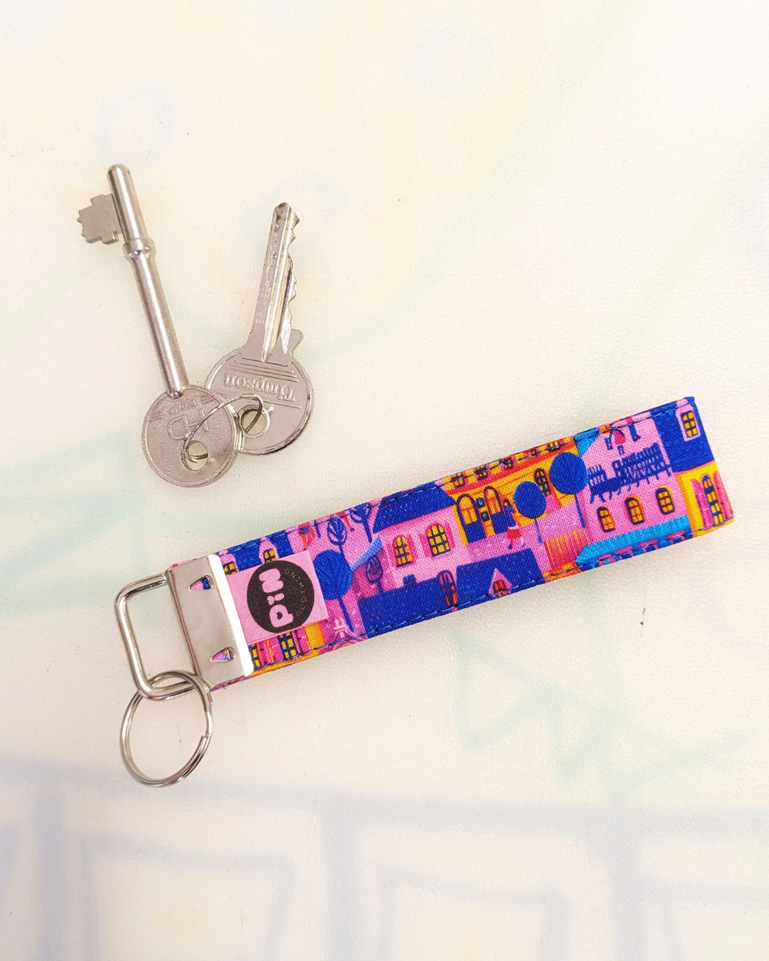 Houses Wristlet Keyring SUPER SECONDS (OOAK)