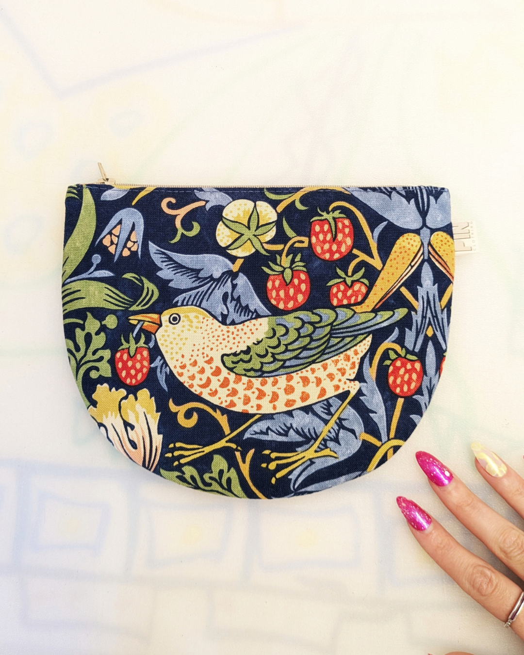 Strawberry Thief Large Purse SUPER SECONDS (OOAK)