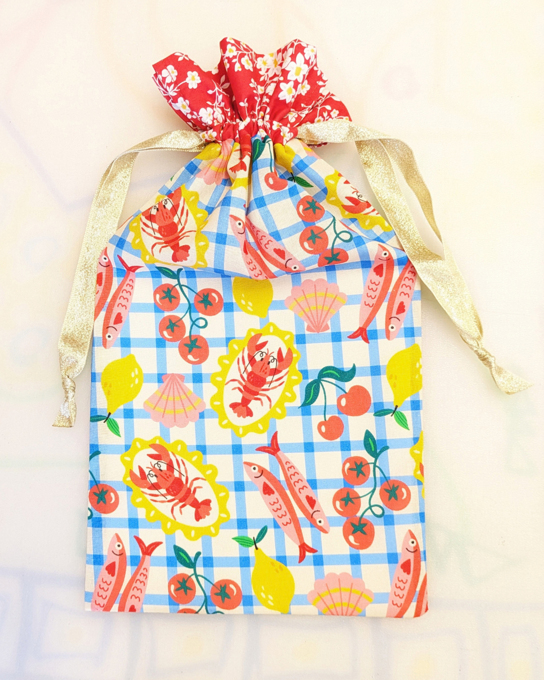 Seafood Drawstring Gift Bag SUPER SECONDS (MD)