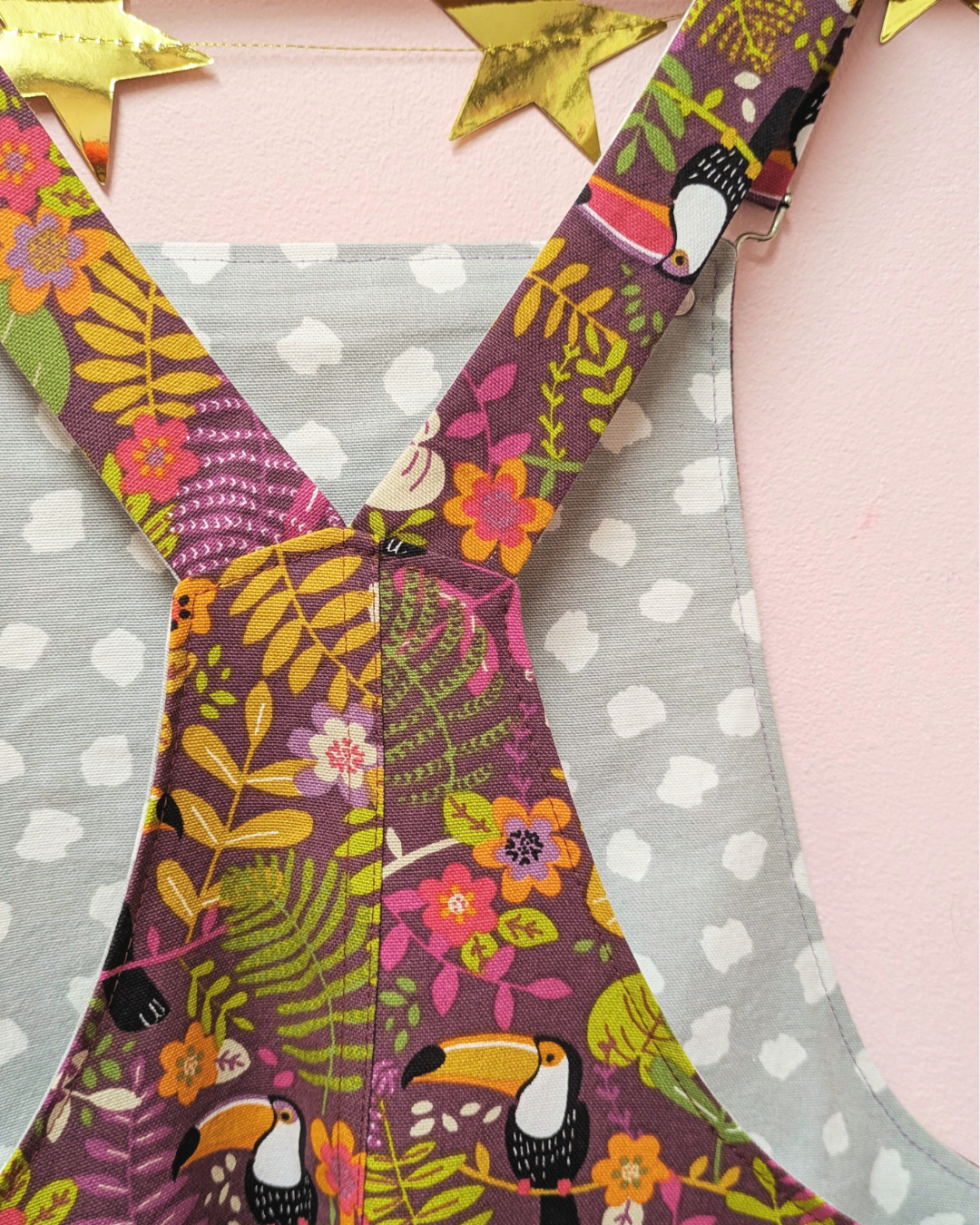 Toucan Do It Dungaree Dress Size 12 - 14-pinclothing.co.uk-pinclothing.co.uk
