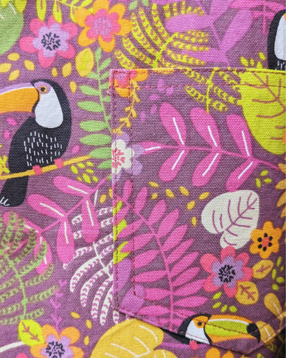 Toucan Do It Dungaree Dress Size 12 - 14-pinclothing.co.uk-pinclothing.co.uk