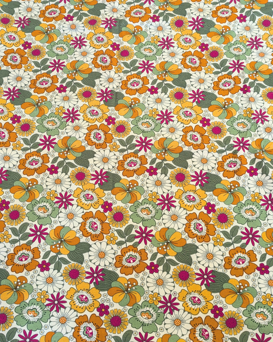 Flower Child Autumn Cotton Jersey Fabric-pinclothing.co.uk-pinclothing.co.uk
