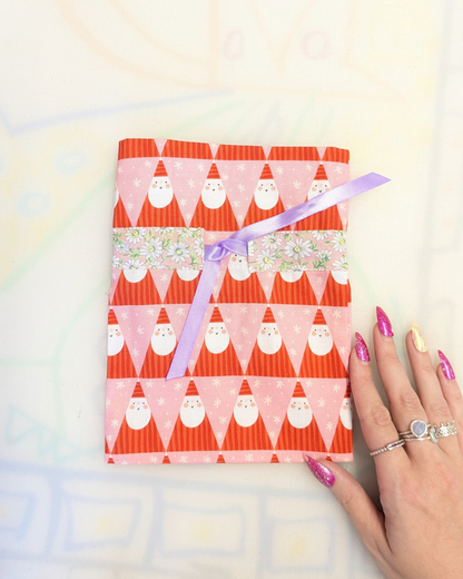 Santa Daisy Drawstring Gift Bag SUPER SECONDS (OOAK)