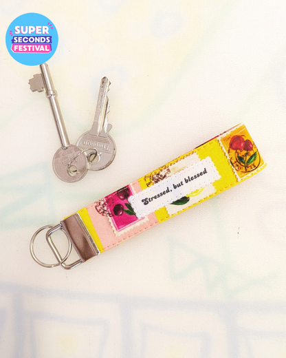 Fruity Stamps Wristlet Keyring SUPER SECONDS (OOAK)