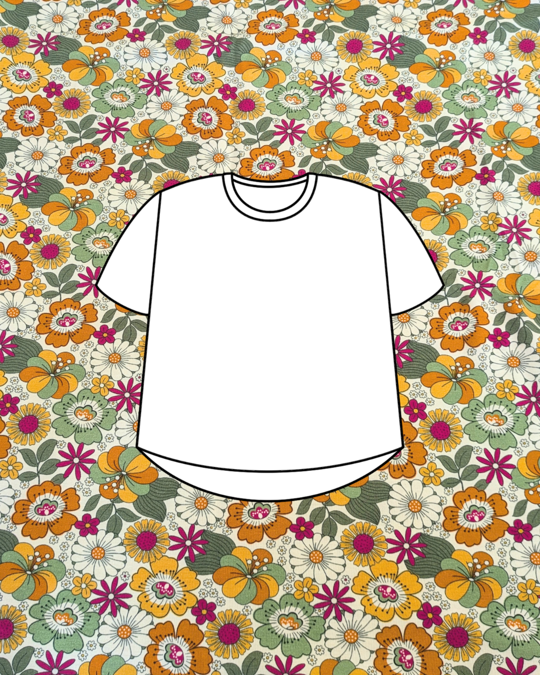 Flower Child Autumn Cotton Jersey Fabric-pinclothing.co.uk-pinclothing.co.uk