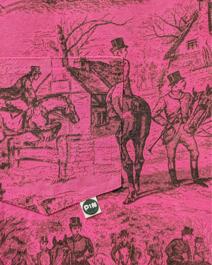 Pink Pastoral Horses Dungaree Dress-pinclothing.co.uk-pinclothing.co.uk